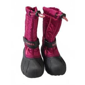 Sorel Kids Waterproof size 2 Snow Boots - Pink and Black